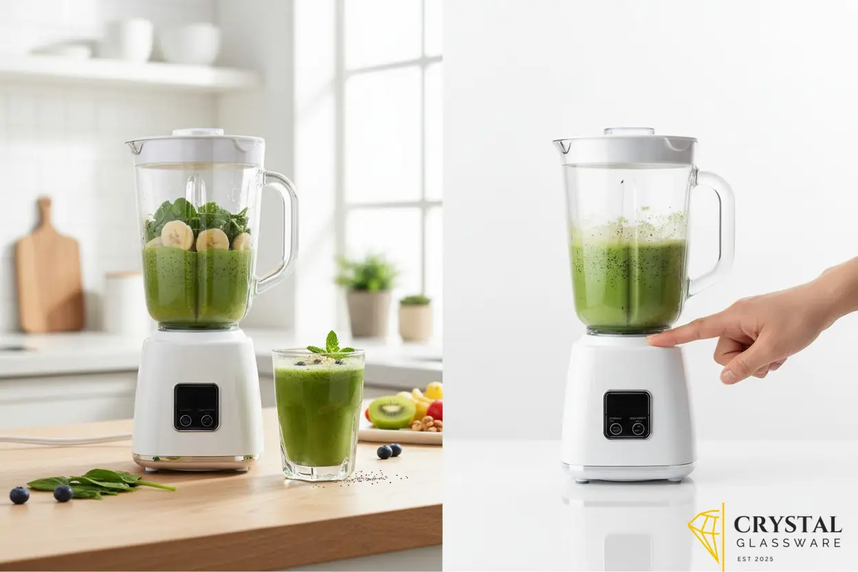 Mini portable blender features a digital display with a rechargeable USB design